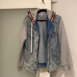 Superdry denim fleece jacket